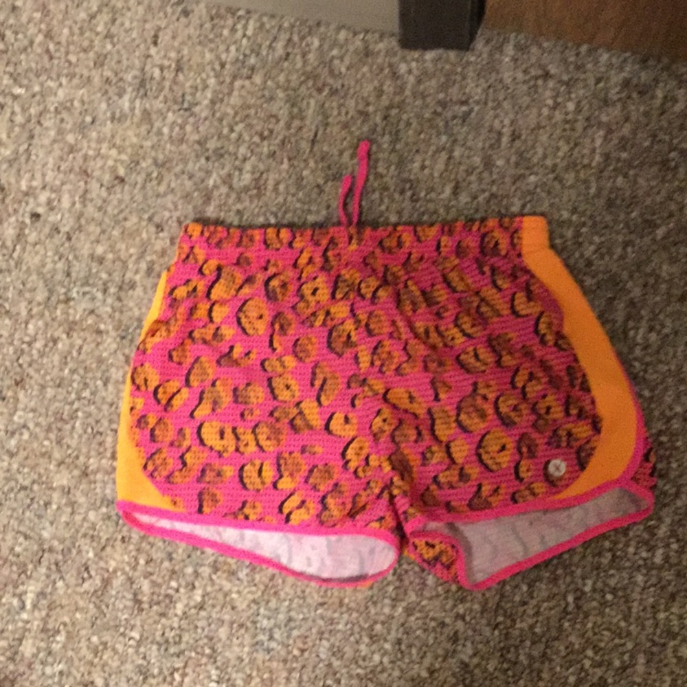 Girls athletic shorts. With built-in underwear